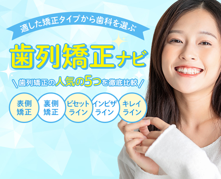 適した矯正タイプから歯科を選ぶ歯列矯正ナビ